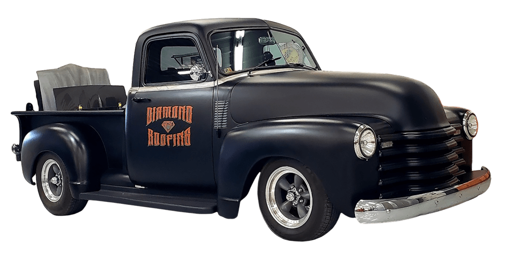 Cut out of old Diamond Roofing truck